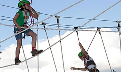 kids on ropes course