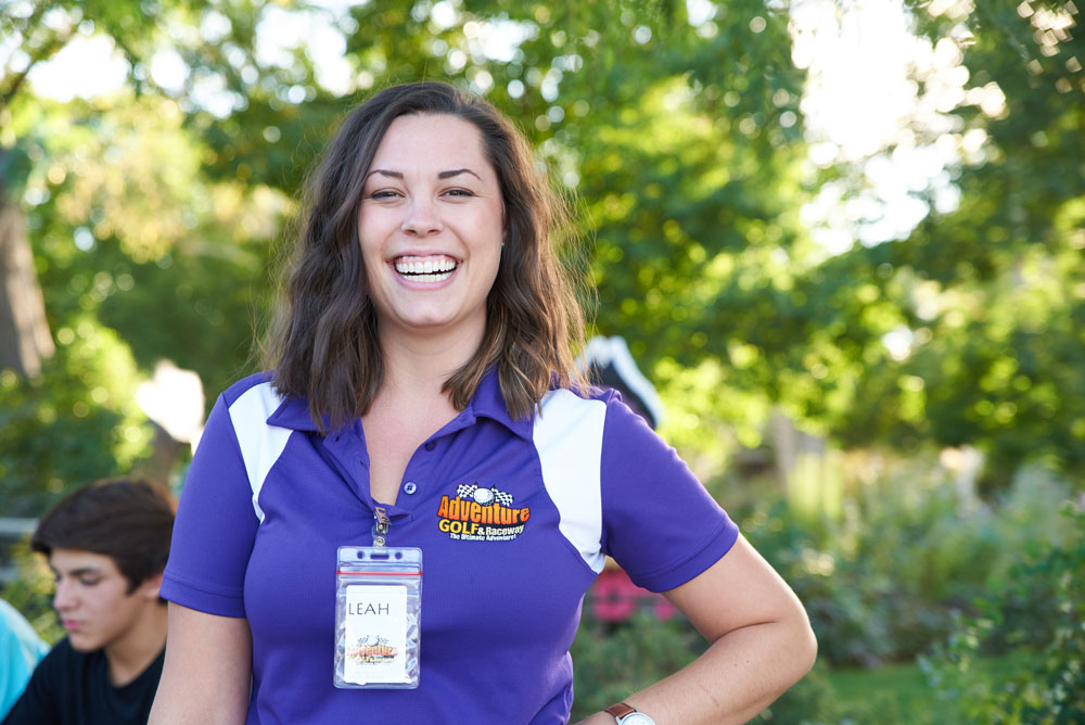 AGR_Employees-2 Adventure Golf & Raceway Female Employee Smiling