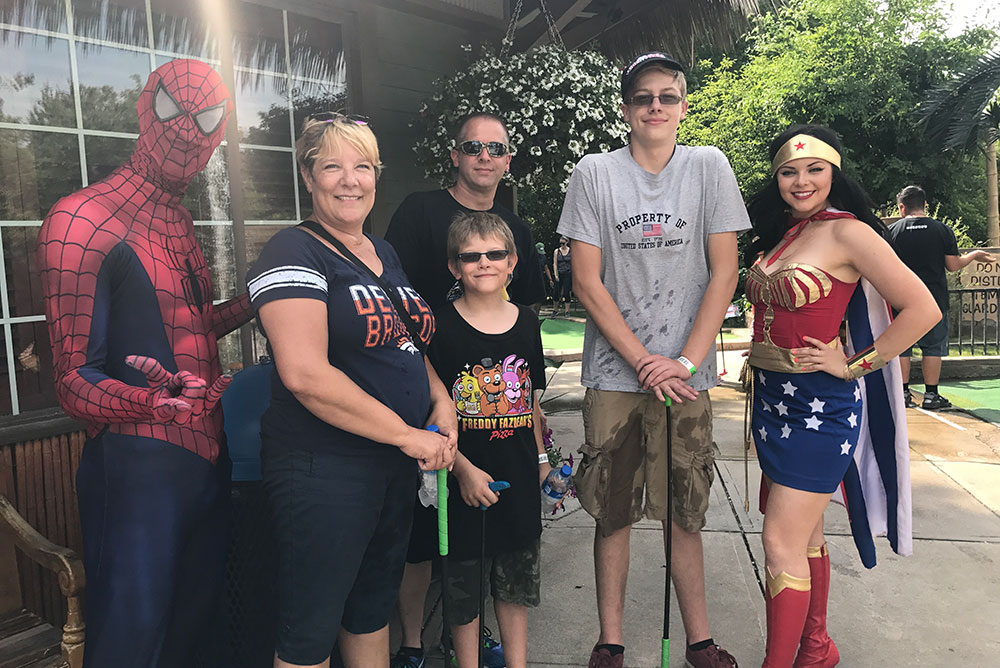 Adventure-Golf-Residents-Info-01 Spiderman, Wonder Woman & four guests